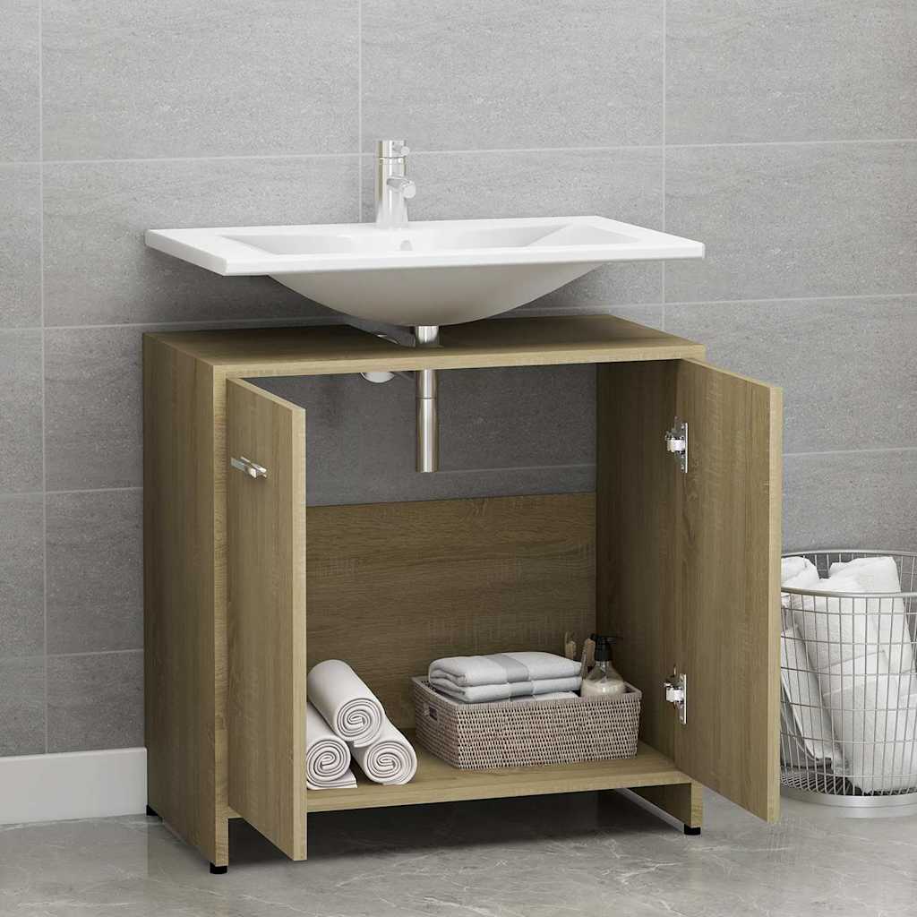 Bathroom Cabinet Sonoma Oak 60X33X61 Cm Engineered Wood