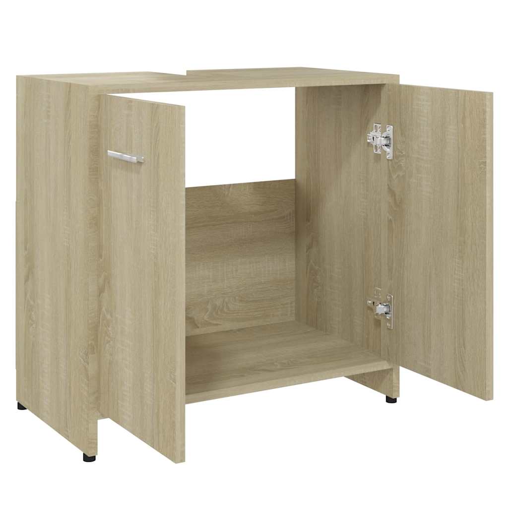 Bathroom Cabinet Sonoma Oak 60X33X61 Cm Engineered Wood