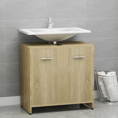 Bathroom Cabinet Sonoma Oak 60X33X61 Cm Engineered Wood