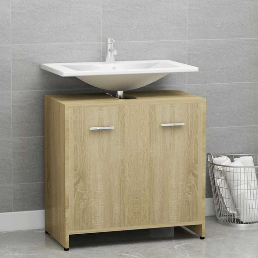 Bathroom Cabinet Sonoma Oak 60X33X61 Cm Engineered Wood
