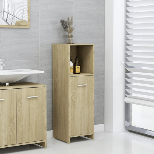 Bathroom Cabinet Sonoma Oak 30X30X95 Cm Engineered Wood