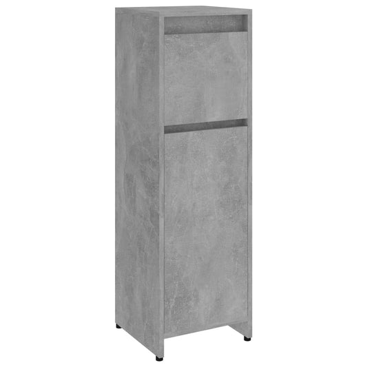 Bathroom Cabinet Concrete Grey 30X30X95 Cm Engineered Wood