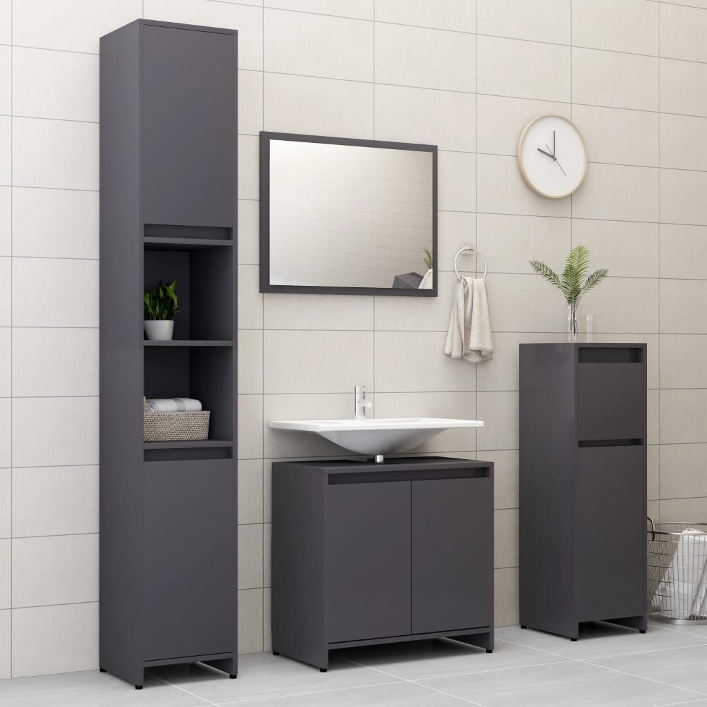Bathroom Cabinet 30X30X95 Cm Engineered Wood