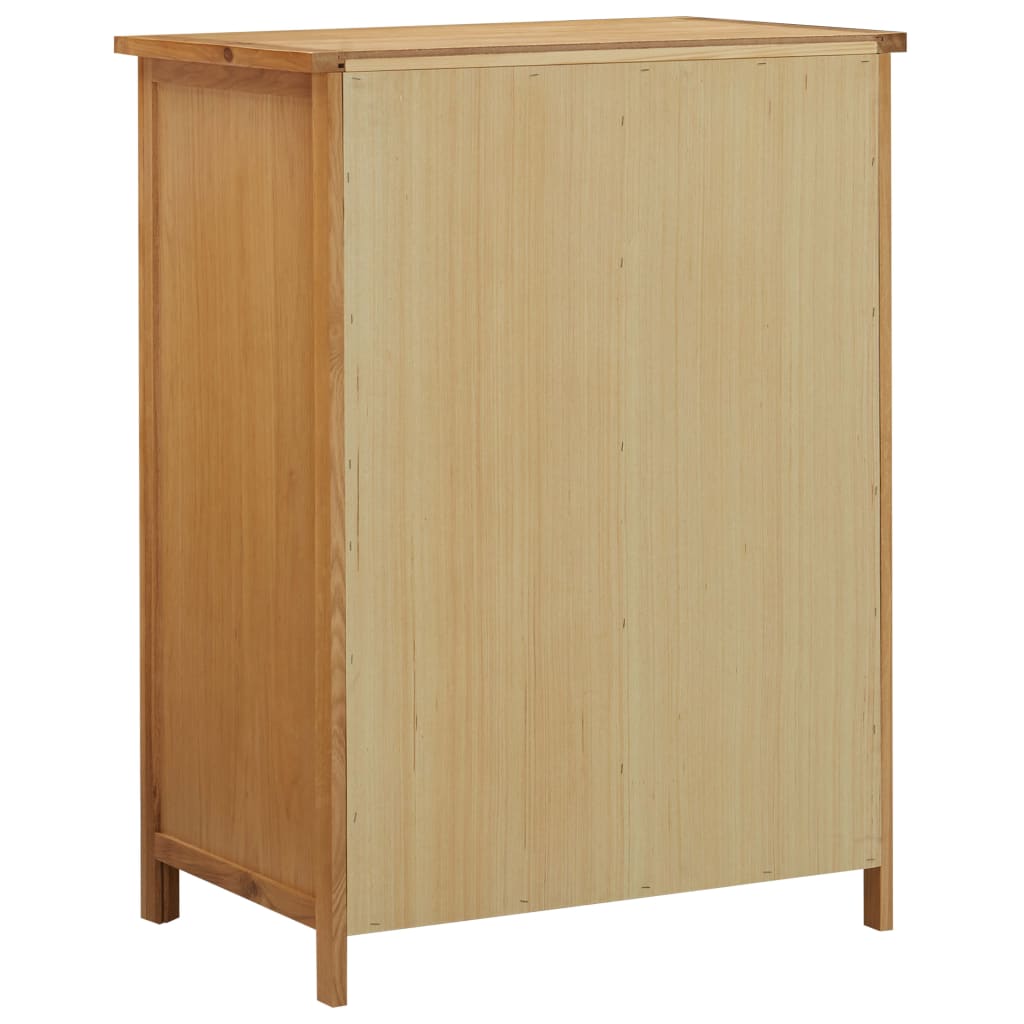 Wardrobe 76X52X105 Cm Solid Oak Wood