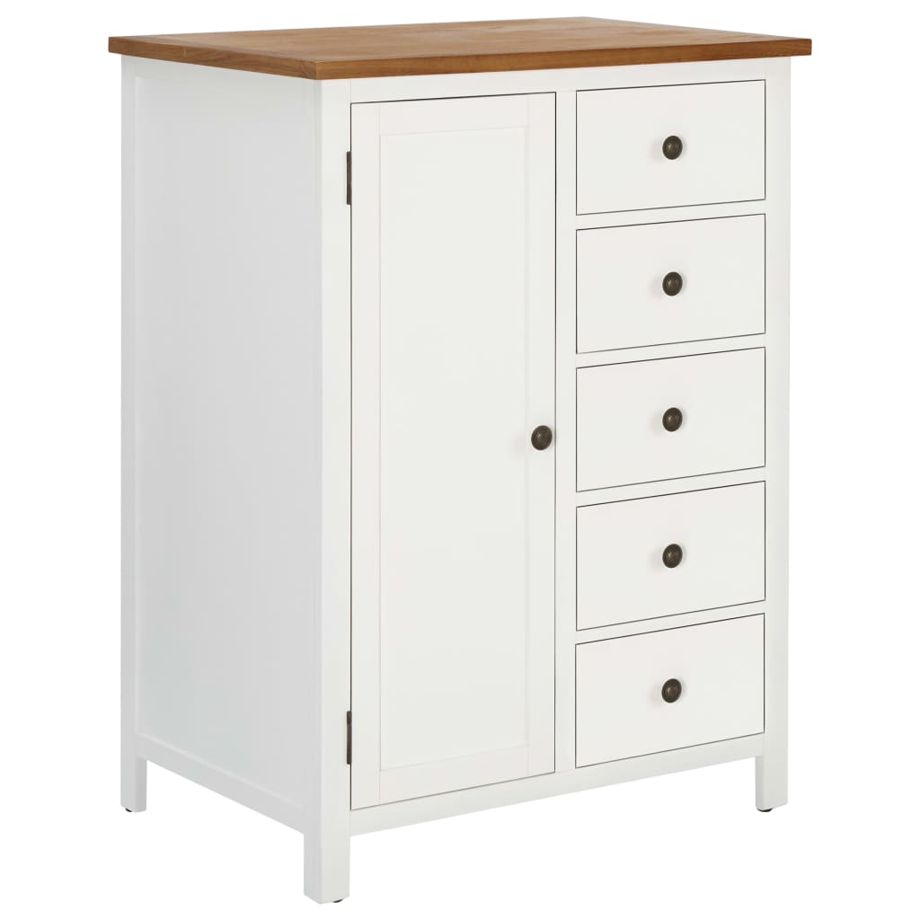 Wardrobe 76X52X105 Cm Solid Oak Wood