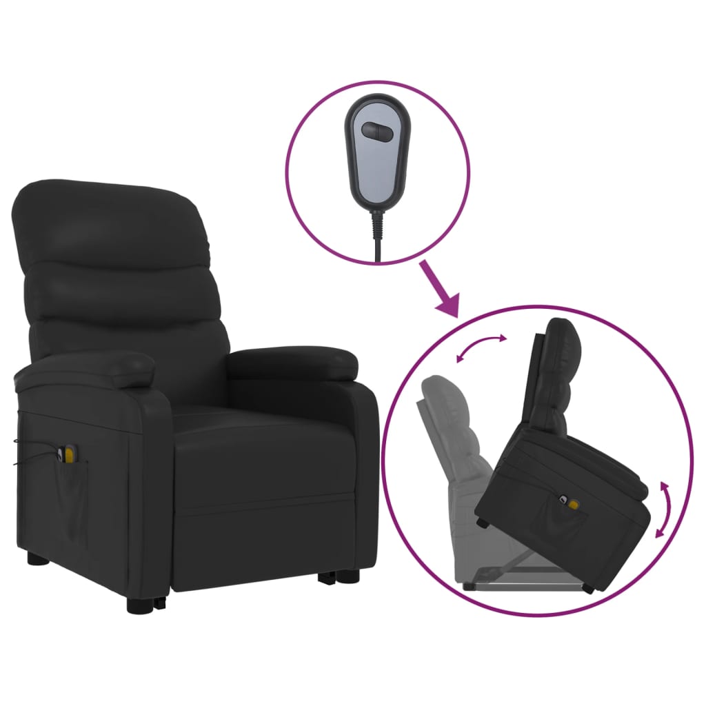 Stand Up Massage Chair Faux Leather