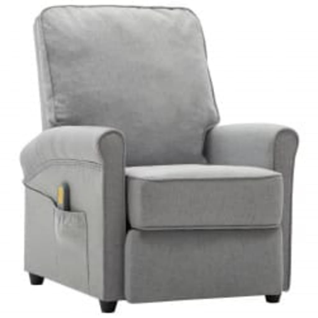 Massage Chair Light Grey Fabric
