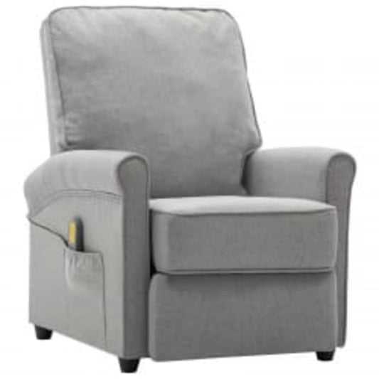 Massage Chair Light Grey Fabric