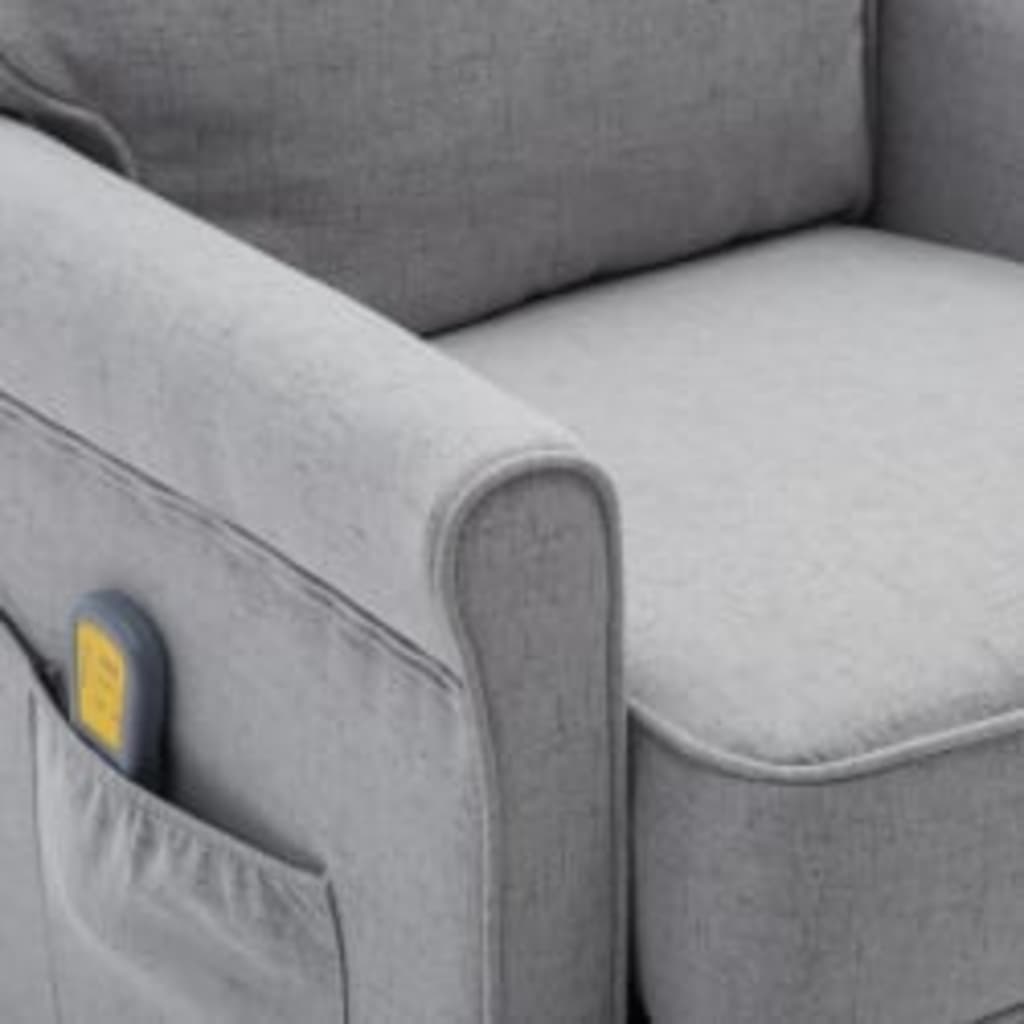 Massage Chair Light Grey Fabric