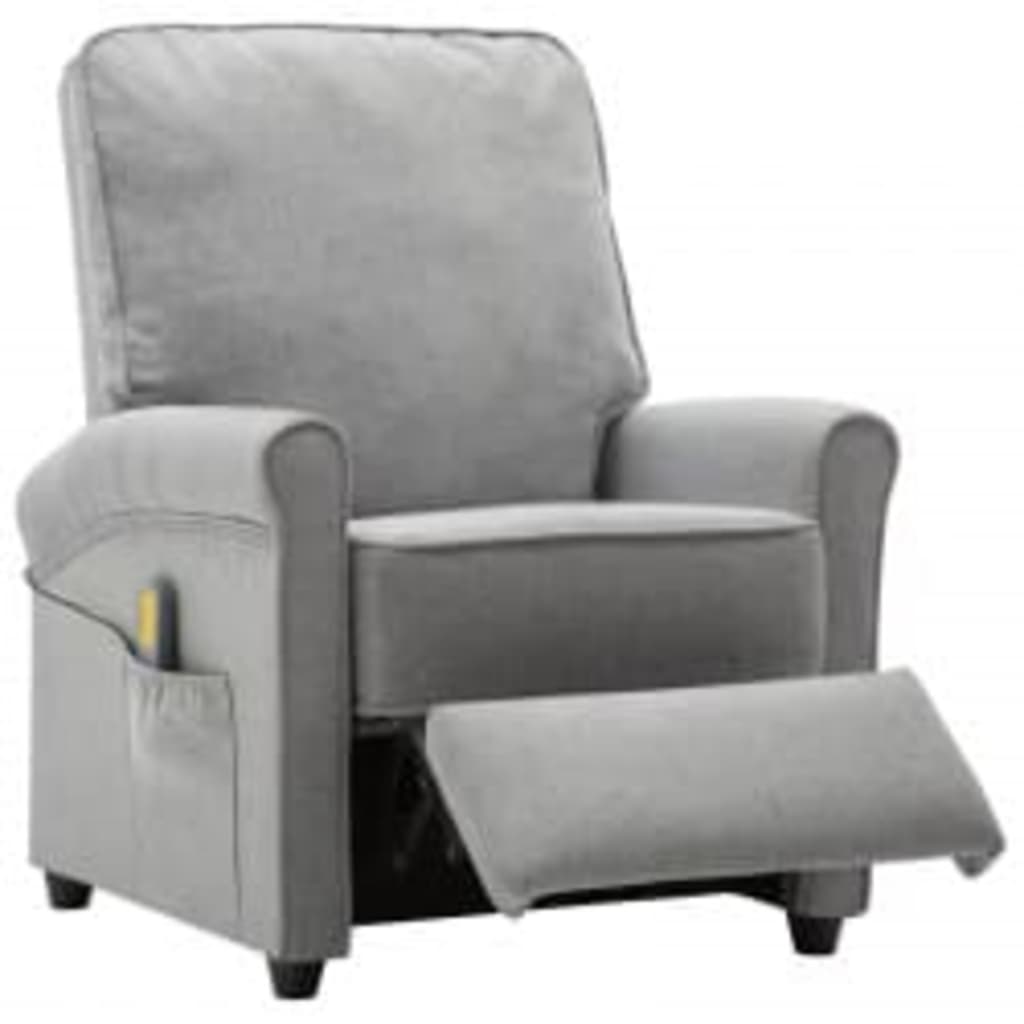 Massage Chair Light Grey Fabric