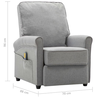 Massage Chair Light Grey Fabric