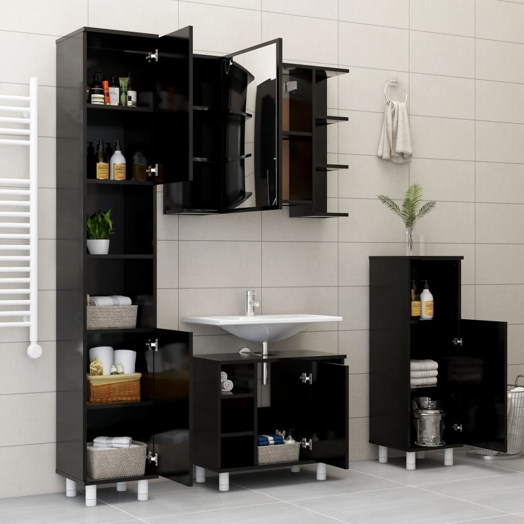 Bathroom Cabinet 30X30X95 Cm Engineered Wood