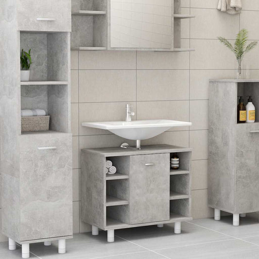 Bathroom Cabinet Concrete Grey 60X32X53.5 Cm Engineered Wood