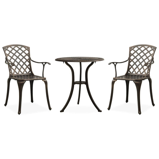 3 Piece Bistro Set Cast Aluminium