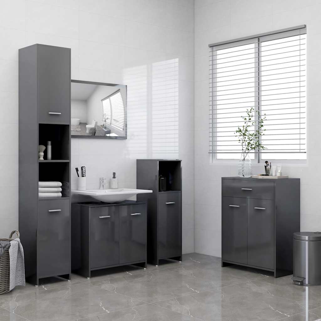 Bathroom Cabinet 60X33X80 Cm Engineered Wood