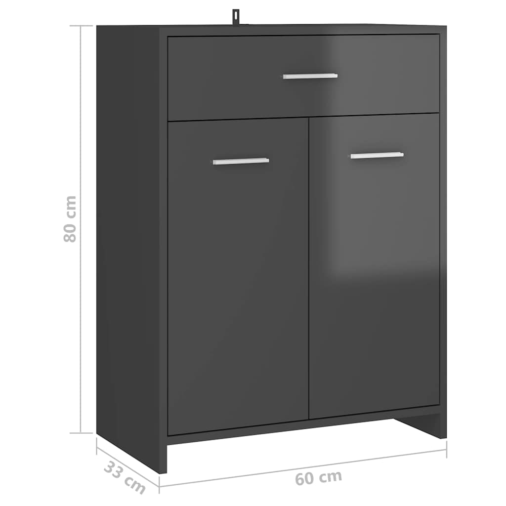 Bathroom Cabinet 60X33X80 Cm Engineered Wood