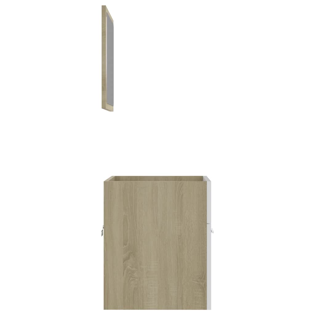 2 Piece Bathroom Furniture Set Engineered Wood