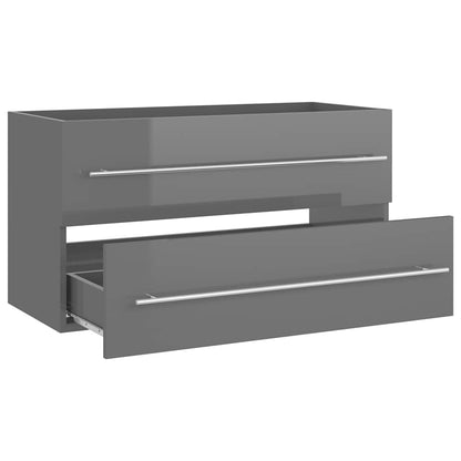 2 Piece Bathroom Furniture Set Engineered Wood