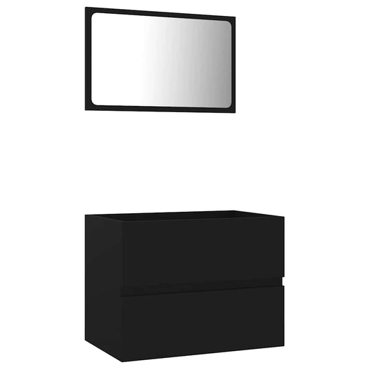 2 Piece Bathroom Furniture Set Engineered Wood