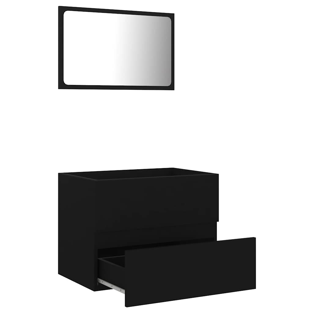 2 Piece Bathroom Furniture Set Engineered Wood