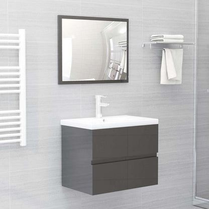 2 Piece Bathroom Furniture Set Engineered Wood