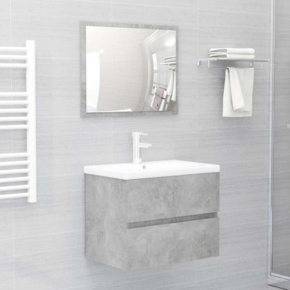 2 Piece Bathroom Furniture Set Engineered Wood