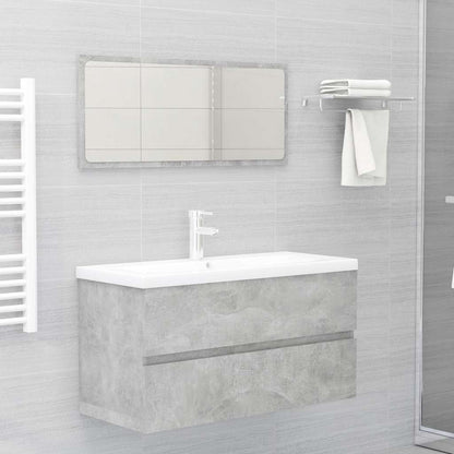 2 Piece Bathroom Furniture Set Engineered Wood