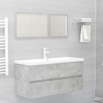 2 Piece Bathroom Furniture Set Engineered Wood