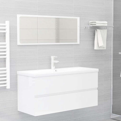 2 Piece Bathroom Furniture Set Engineered Wood