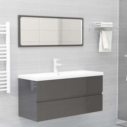 2 Piece Bathroom Furniture Set Engineered Wood