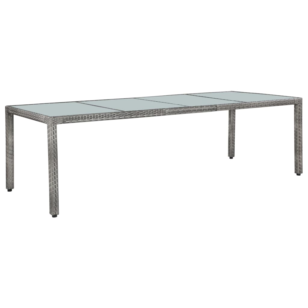 11 Piece Outdoor Dining Set With Cushions Poly Rattan Grey