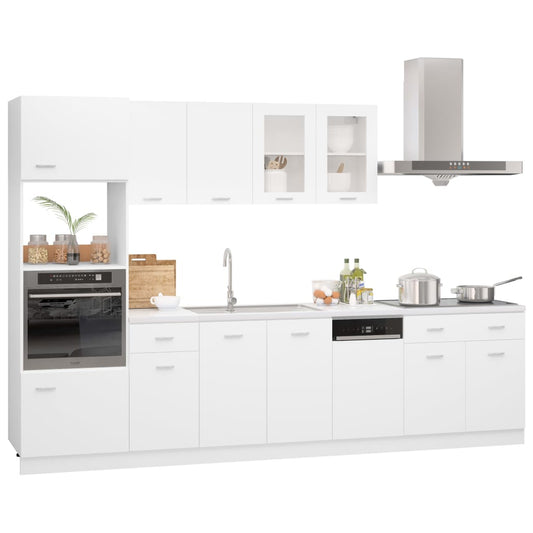 7 Piece Kitchen Cabinet Set Engineered Wood