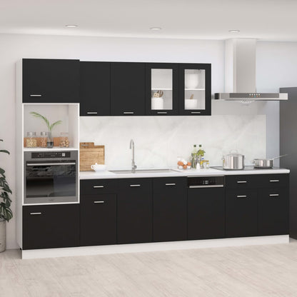 7 Piece Kitchen Cabinet Set Engineered Wood