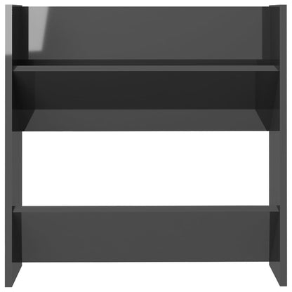 Wall Shoe Cabinets 4 Pcs 60X18X Engineered Wood High Gloss Grey