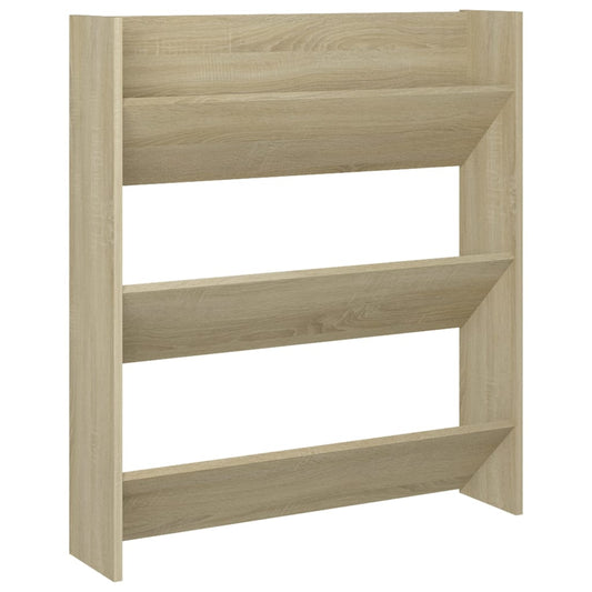 Wall Shoe Cabinet 80X18X Engineered Wood Sonoma Oak
