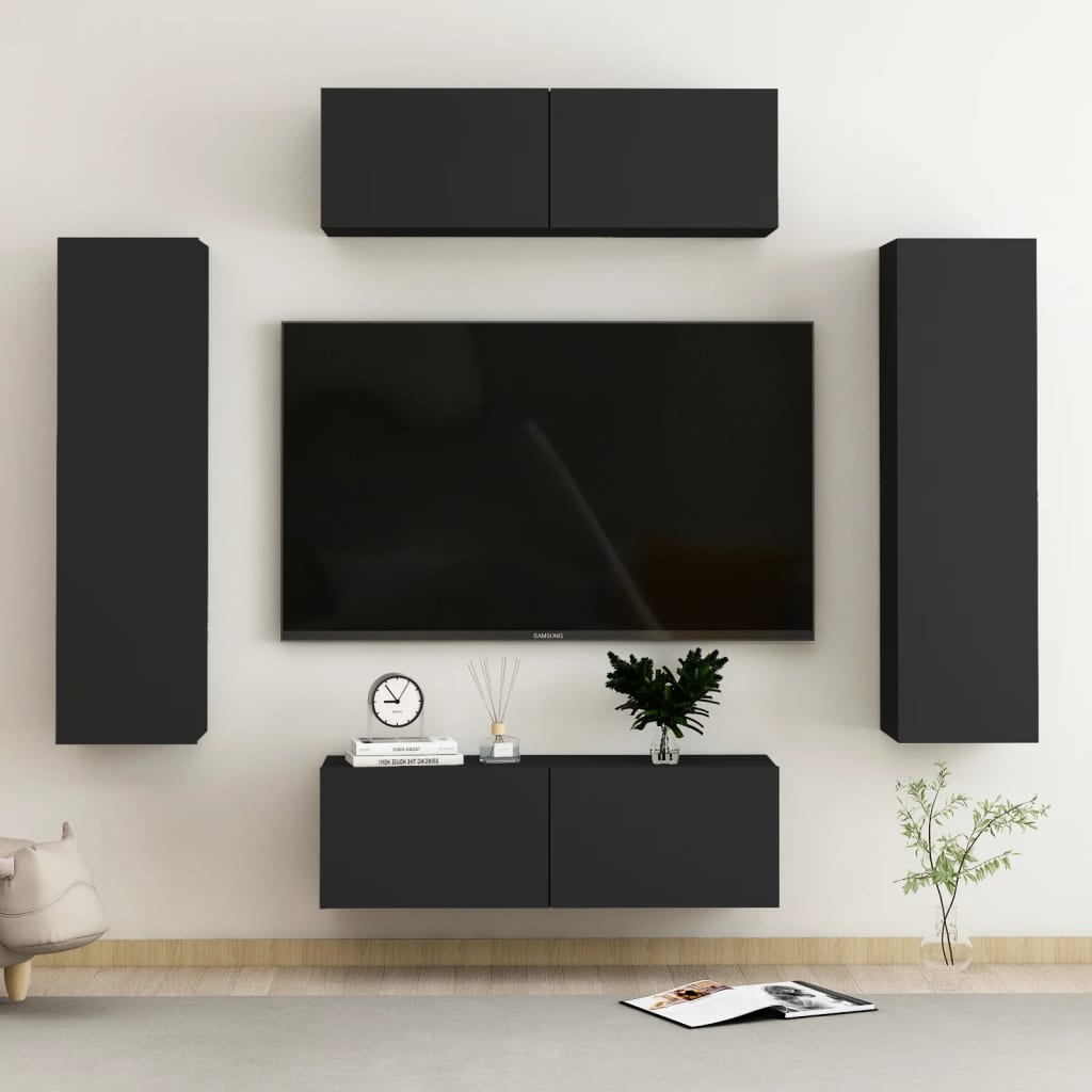 10 Piece Tv Cabinet Set Engineered Wood