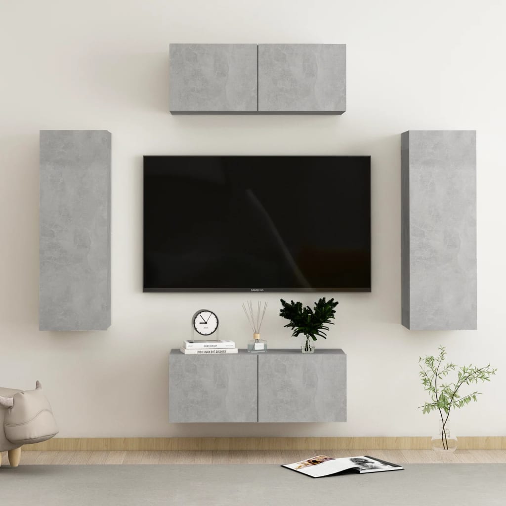 10 Piece Tv Cabinet Set Engineered Wood
