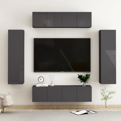 10 Piece Tv Cabinet Set Engineered Wood