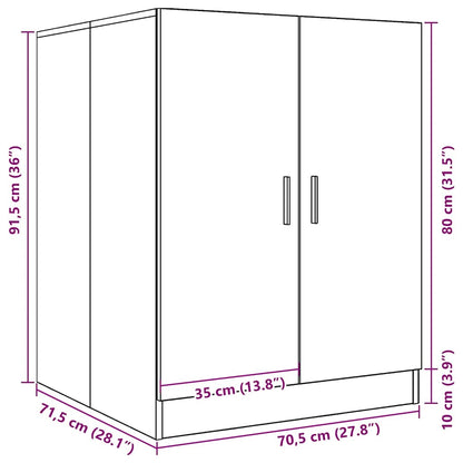 Washing Machine Cabinet Sonoma Oak 71X71.5X91.5 Cm