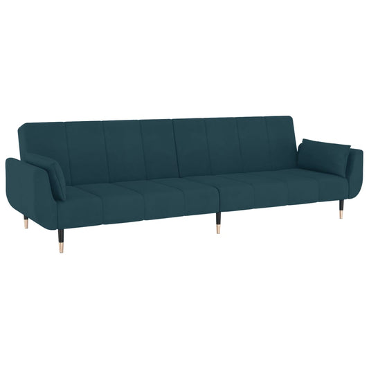 2-Seater Sofa Bed With Two Pillows Velvet