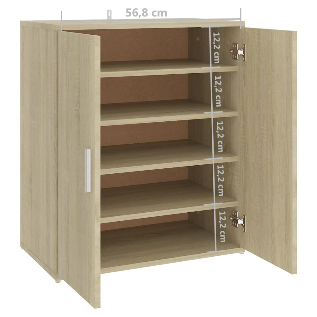Shoe Cabinet 60X35X70 Cm Engineered Wood