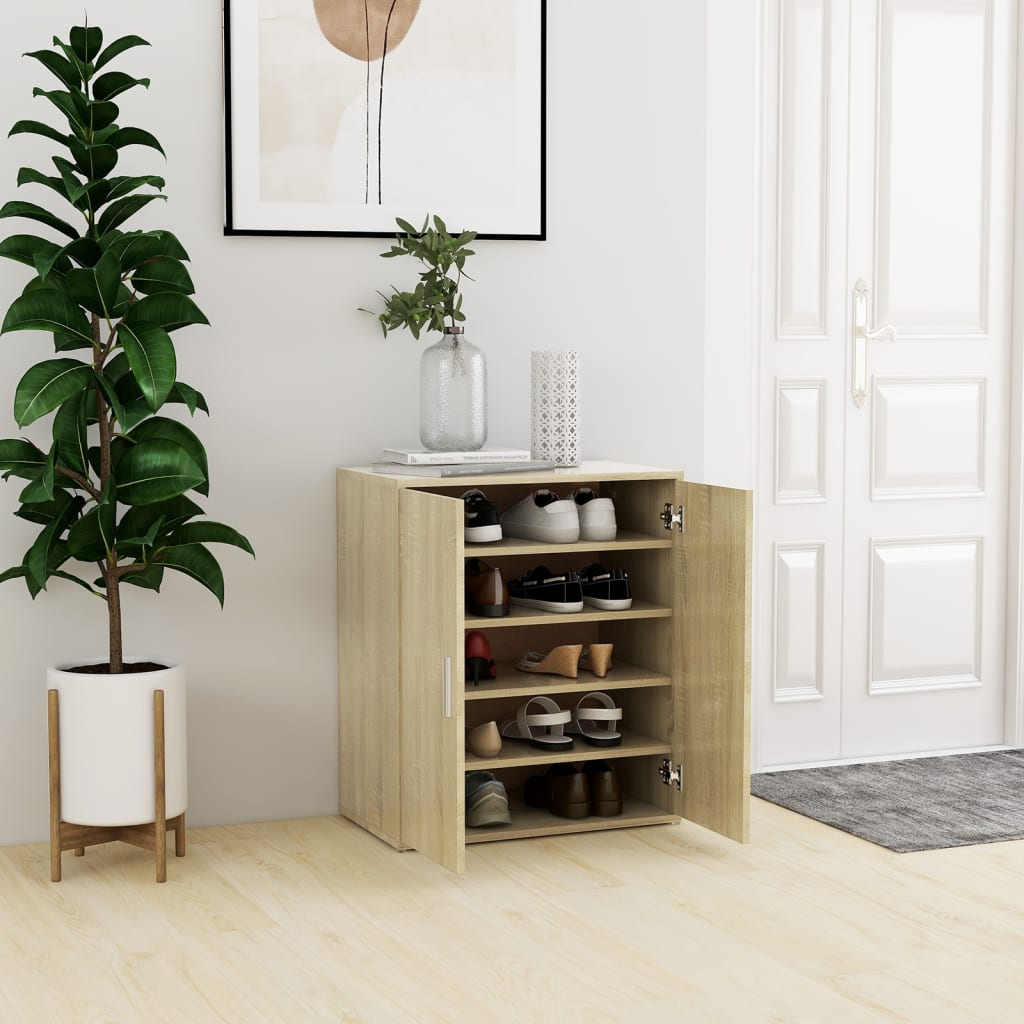 Shoe Cabinet 60X35X70 Cm Engineered Wood