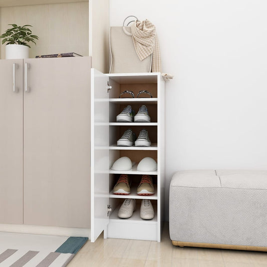 Shoe Cabinet 32X35X92 Cm Engineered Wood