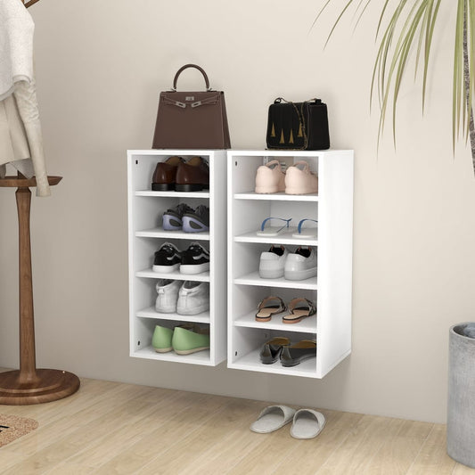 Shoe Cabinets 2 Pcs 31.5X35X70 Cm Engineered Wood