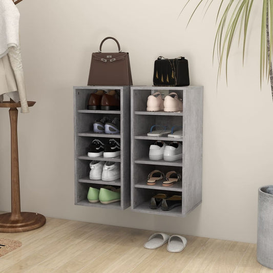 Shoe Cabinets 2 Pcs 31.5X35X70 Cm Engineered Wood