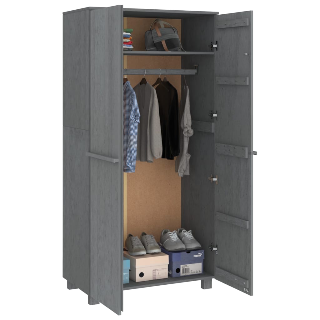 Wardrobe &quot;Hamar&quot; 89X50X180 Cm Solid Wood Pine