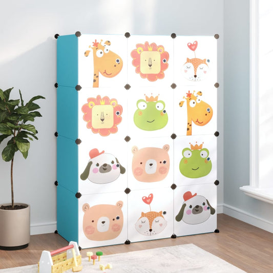 Cube Storage Cabinet For Kids With 12 Cubes Pp