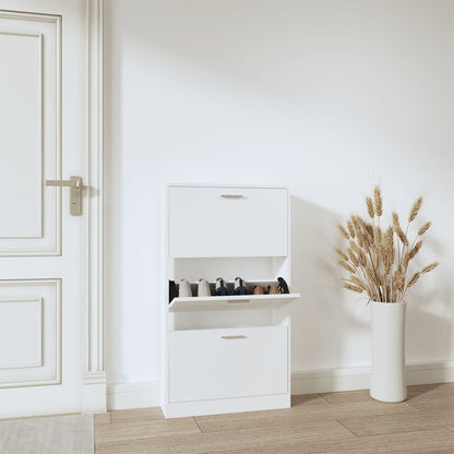 Wooden Shoe Cabinet With 5 Compartments