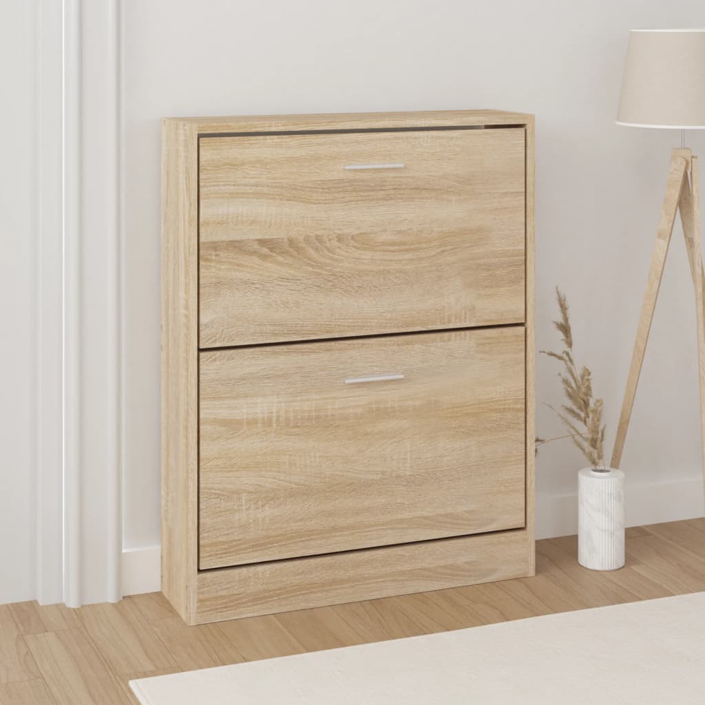 Wooden Shoe Cabinet With 5 Compartments