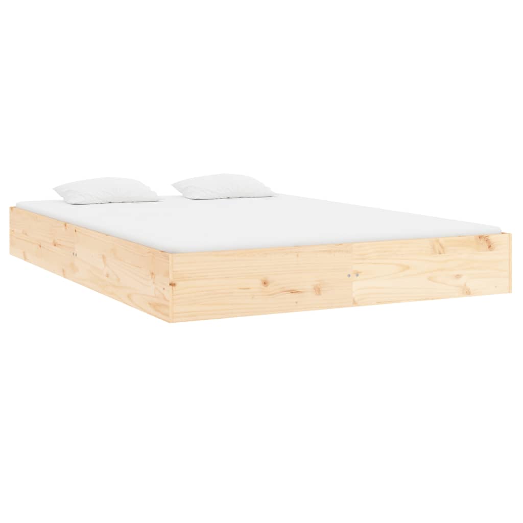 Bed Frame Without Mattress Solid Wood 183X203 Cm King